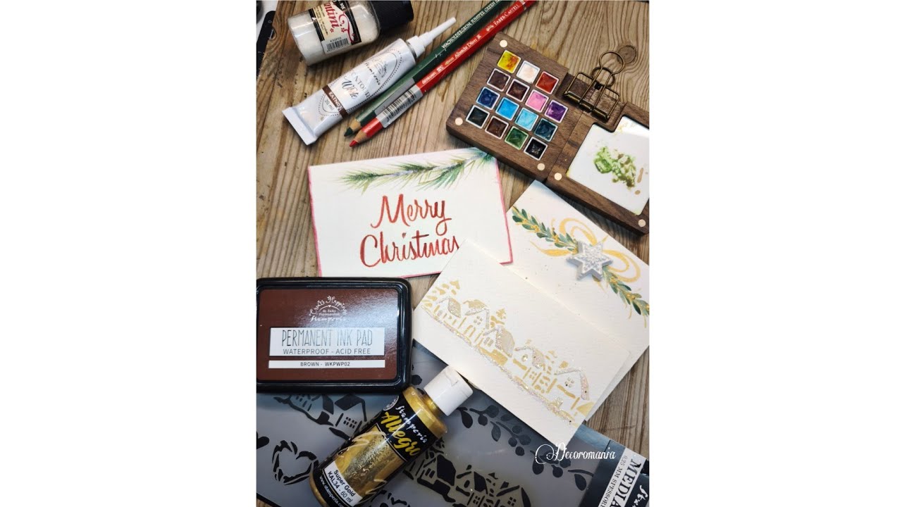 BIGLIETTI DI NATALE facili e veloci!!