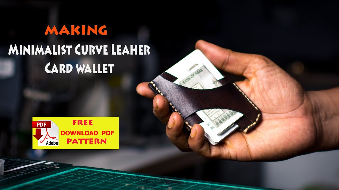 Hand Making Minimalist smart Card Wallet | DIY | Free PDF Pattern