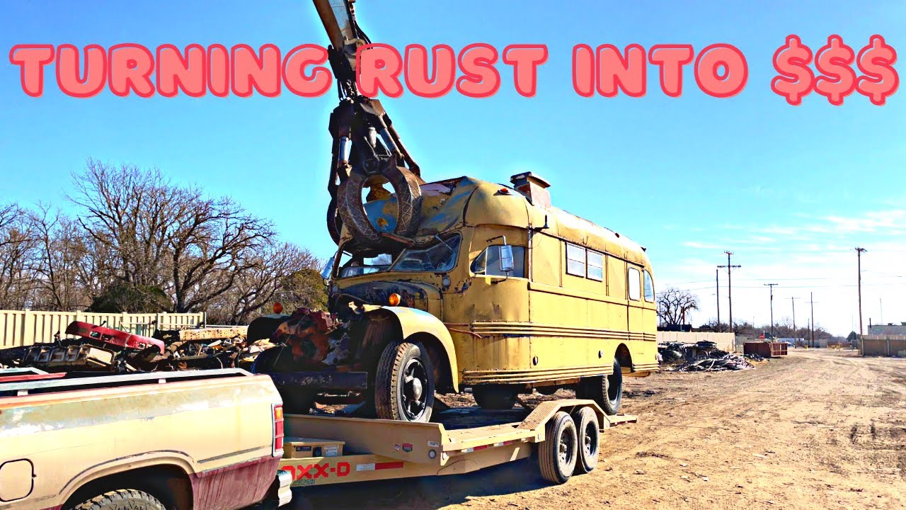 I CUT UP & SCRAPPED a 1946 International School Bus! I got $700 MORE THAN I WANTED!!!