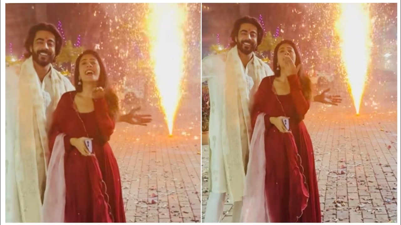 Diwali 2025 Celebration Video of Krushal Ahuja with Hiba Nawab #jhanak #runak #krushi #diwali2025 