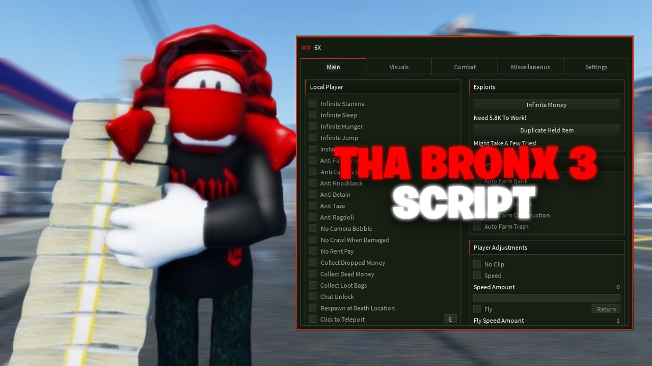 BEST FREE OP THA BRONX 3 SCRIPT ( MONEY DUPE GUN DUPE AND MORE)