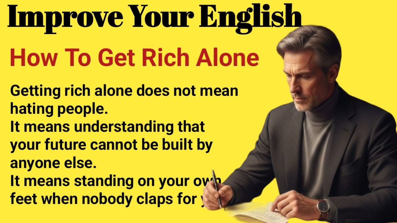 How to Get Rich Alone | Life Lesson Motivation #motivationalvideo #learnenglish #success