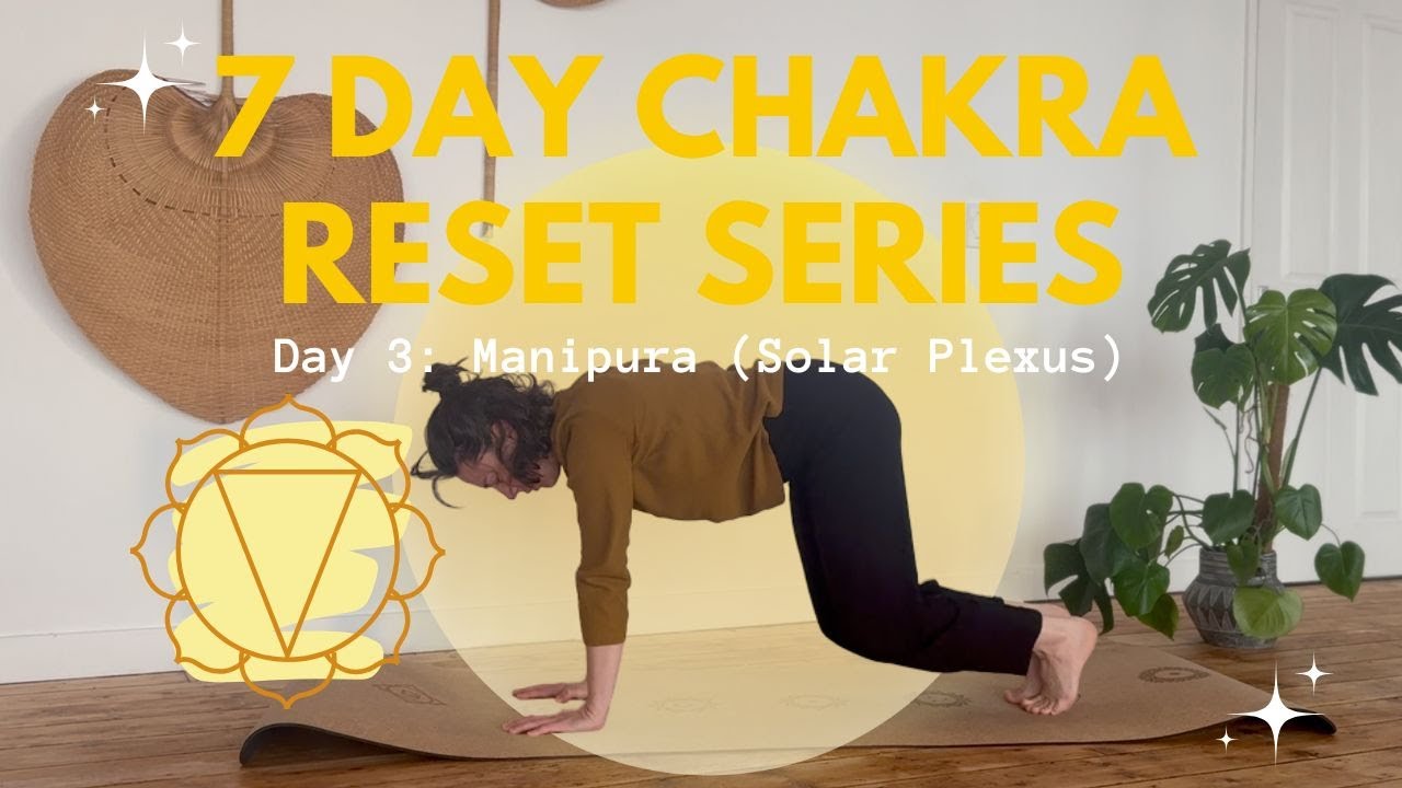 Day 3 | Solar Plexus Chakra Yoga Flow | 20 Min Core & Confidence – Seed Mantra “Ram” | Chakra Reset🔥