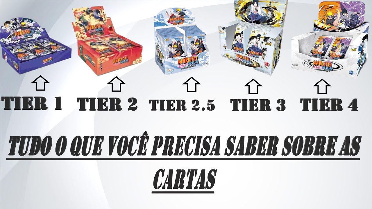 GUIA COMPLETO das Cartas OFICIAS de Naruto | Kayou Naruto Cards Collection Guide.