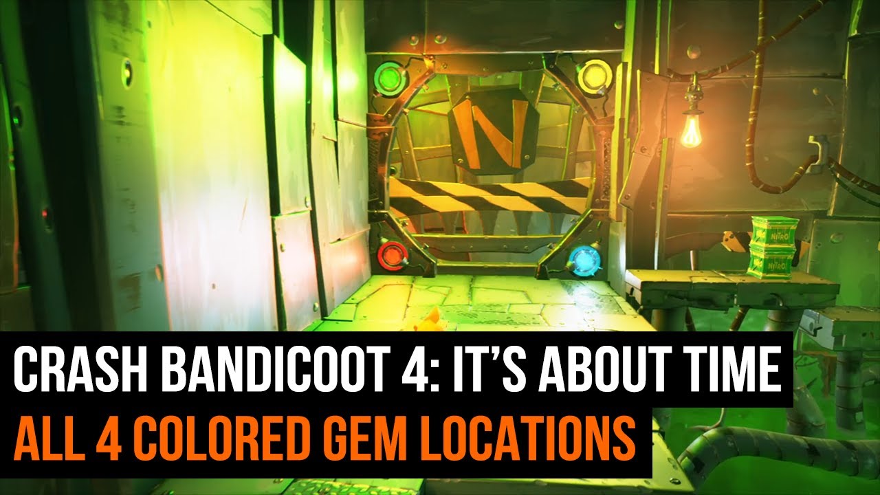 Crash Bandicoot 4 | Blue, Red, Green, and Yellow Gem locations