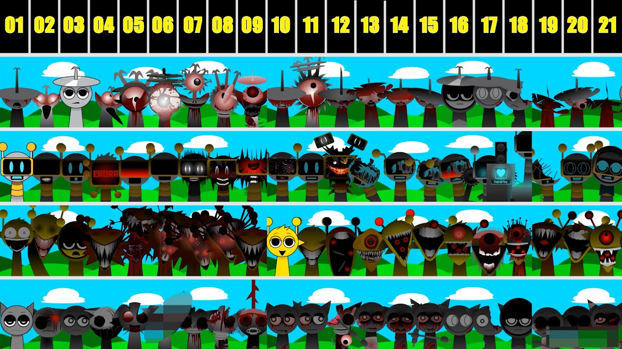 Incredibox Sprunki all in one ( Clukr, Fun Bot, Simon, Gray ) ... Super new