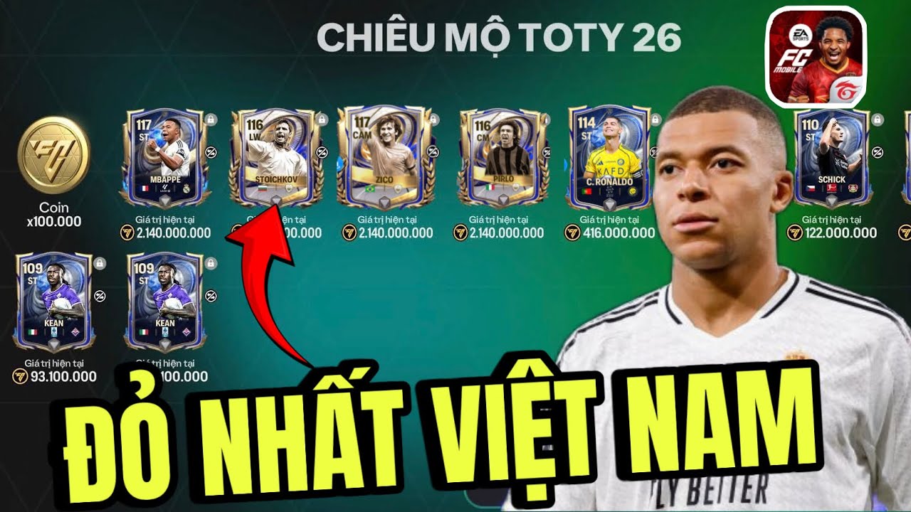 CẦM 125000 GEMS BÙNG NỔ VỚI MÀN MỞ THẺ ĐỎ NHẤT VIỆT NAM RA FULL SIÊU PHẨM TOTY | FC MOBILE VIỆT NAM 
