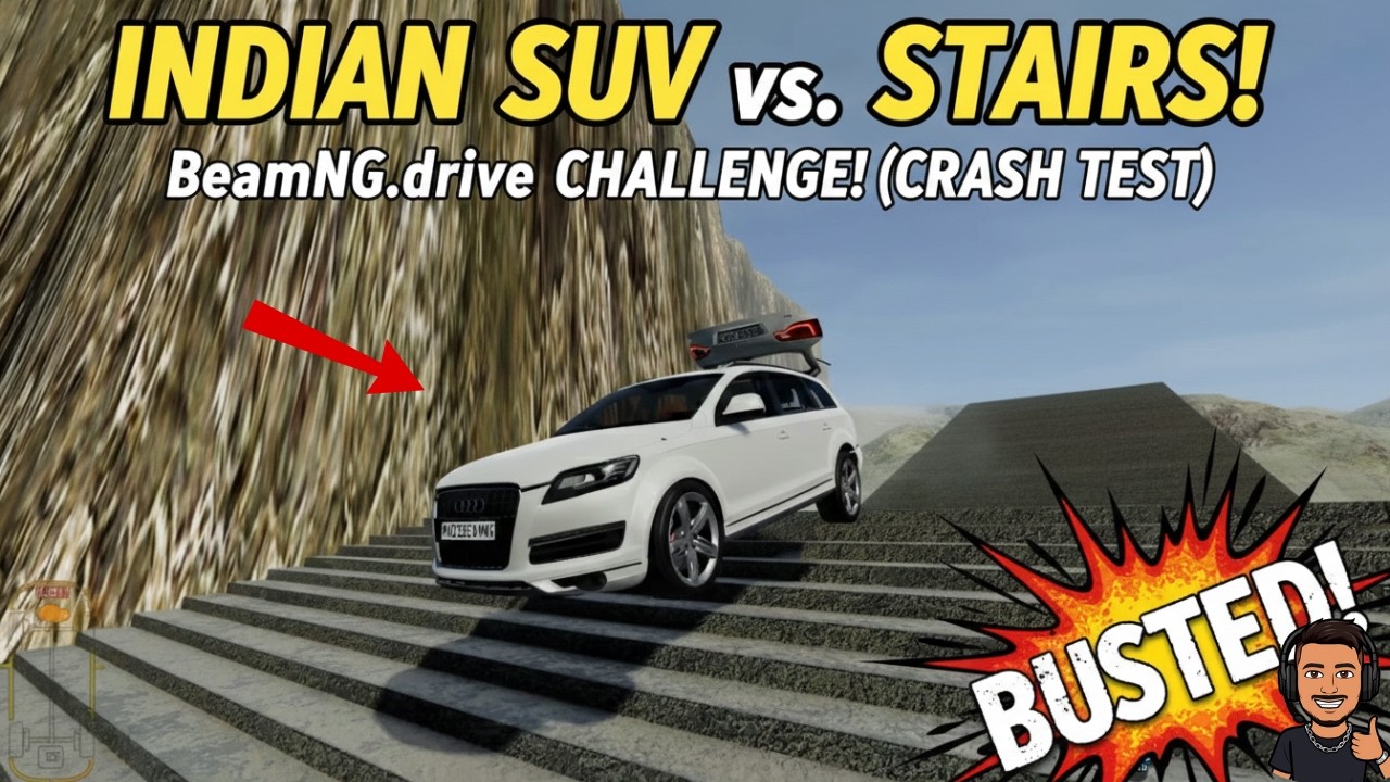 💥Can this SUV survive the 1000 STEP CHALLENGE? (BeamNG.drive)🔥#beamngdrive #beamng #gaming