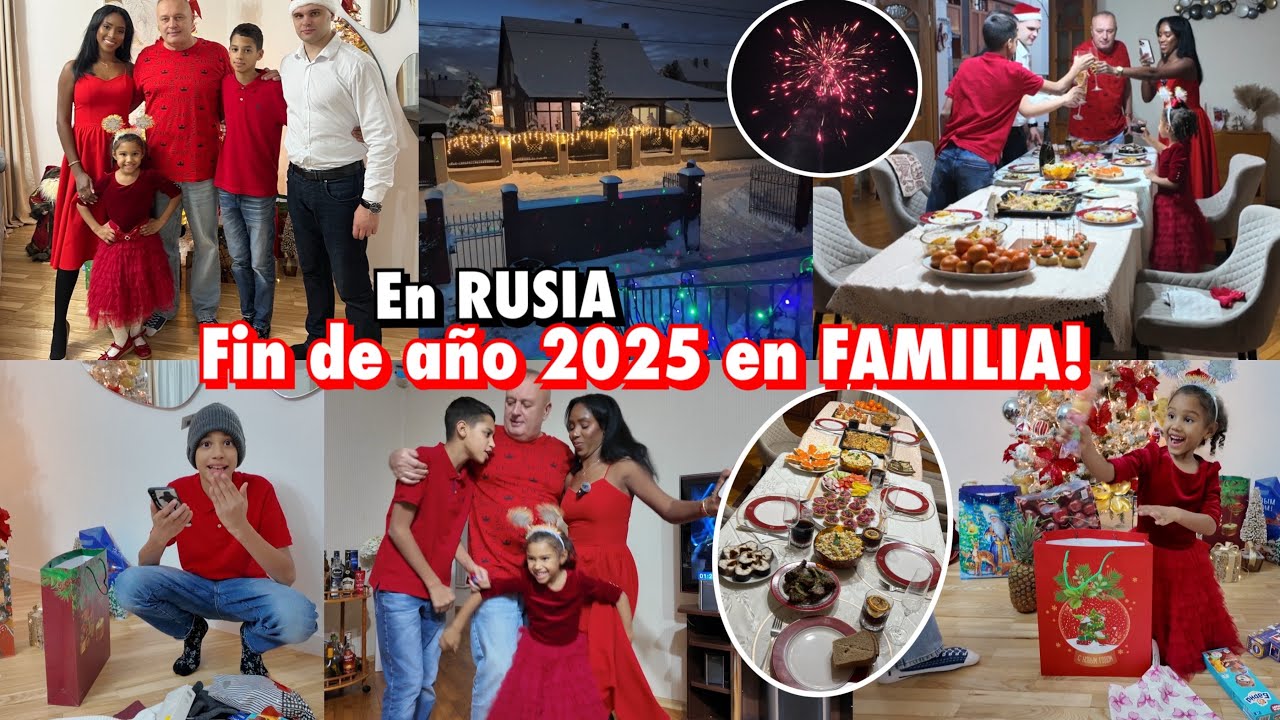 CELEBRANDO FIN DE AÑO 2025 RUSIA🥳 REGALO INESPERADO🎁 INTERCAMBIO VECINOS, CENA FAMILIAR🥰 31 Dic 2025