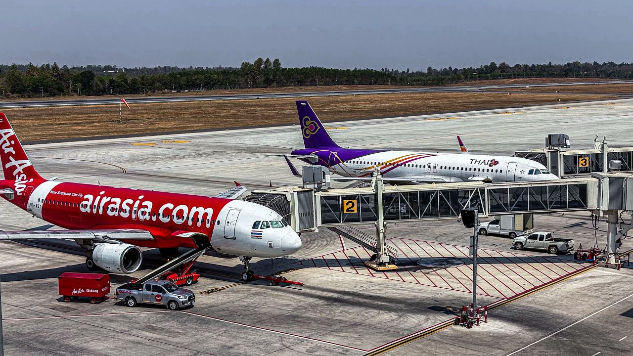 สนามบินขอนแก่นคึกคัก เครื่องบินขึ้นลงช่วงบ่ายส่งท้ายฤดูหนาว [ A320 / 320 / 321NEO / B737 ] [ KKC ]
