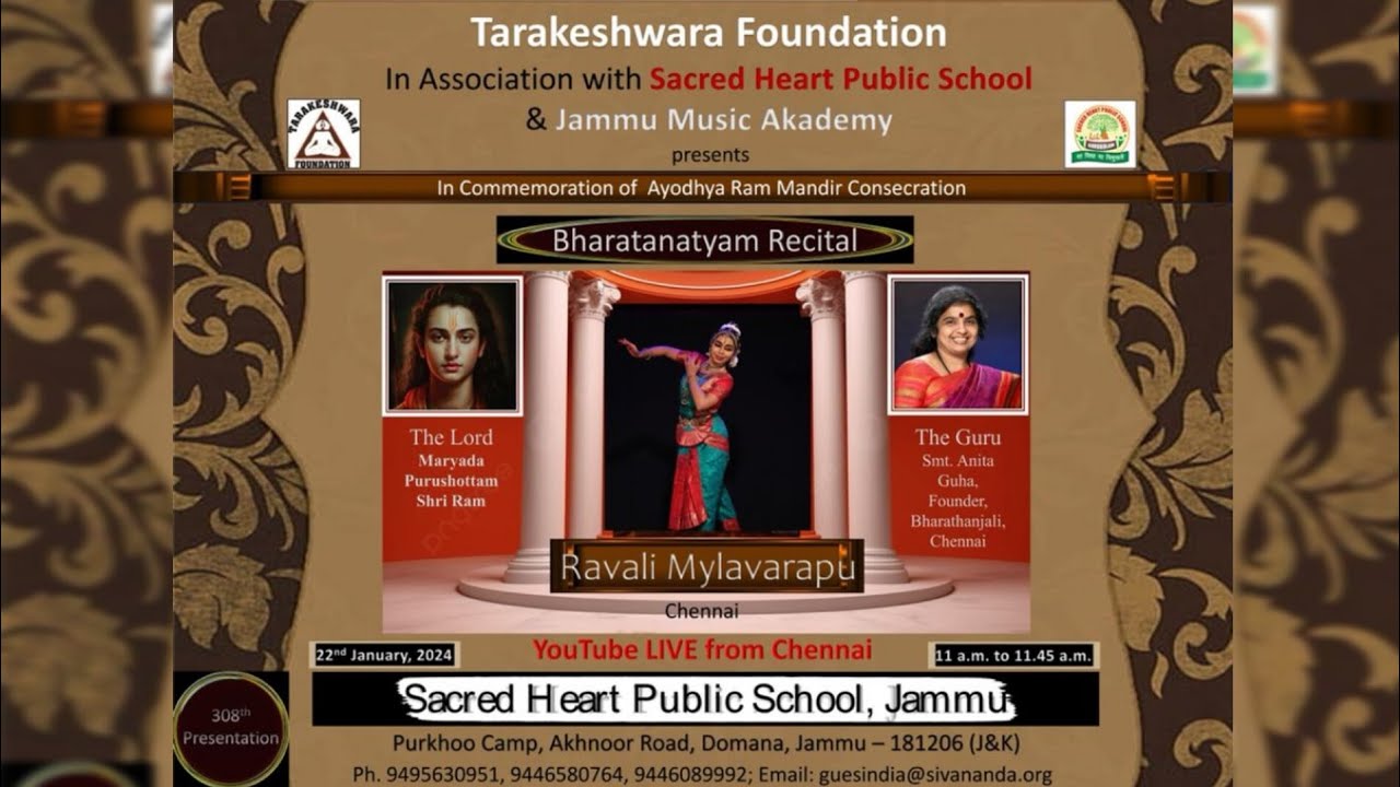 Bharatanatyam Recital ॥ Ravali  Mylavarapu ॥ Tarakeshwara Foundation