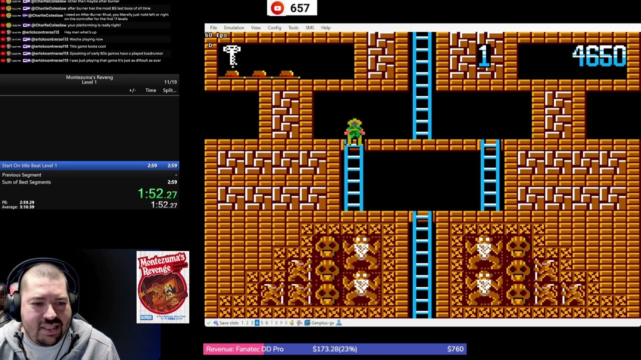 Montezuma's Revenge(Sega Master System) Level 1 Speedrun PB - 2:54.50  | Game 3 / 115