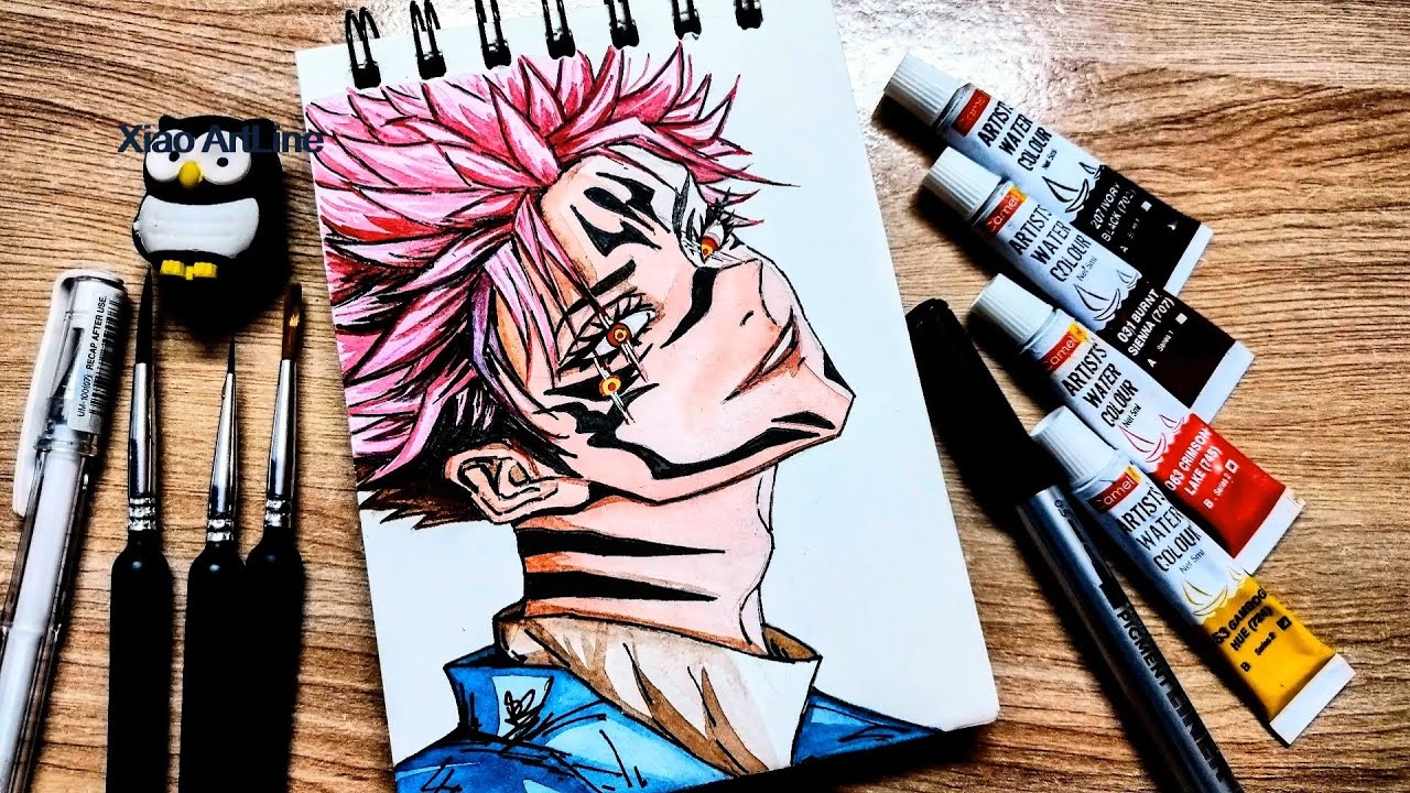 Sukuna Drawing Tutorial for Anime Fans | jujutsu kaisen easy sukuna drawing for you.