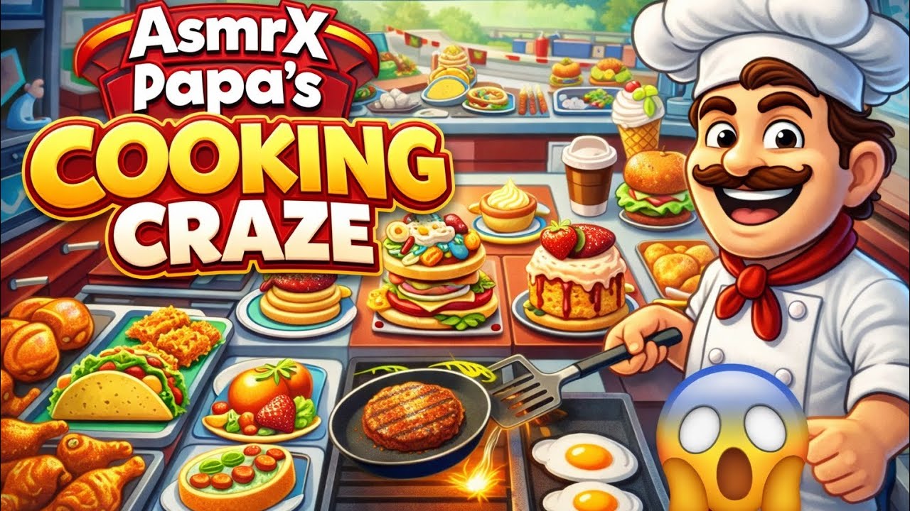 AsmrX Papa’s 🤔 kitchen fun, Gaming, Challenges, cooking Game, Restaurant, Android Games, IOS Games 