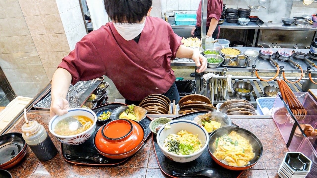 衝撃の天ぷら注文さばき！驚異的な技術を持つ町中華うどん職人４選丨Japanese Street Food