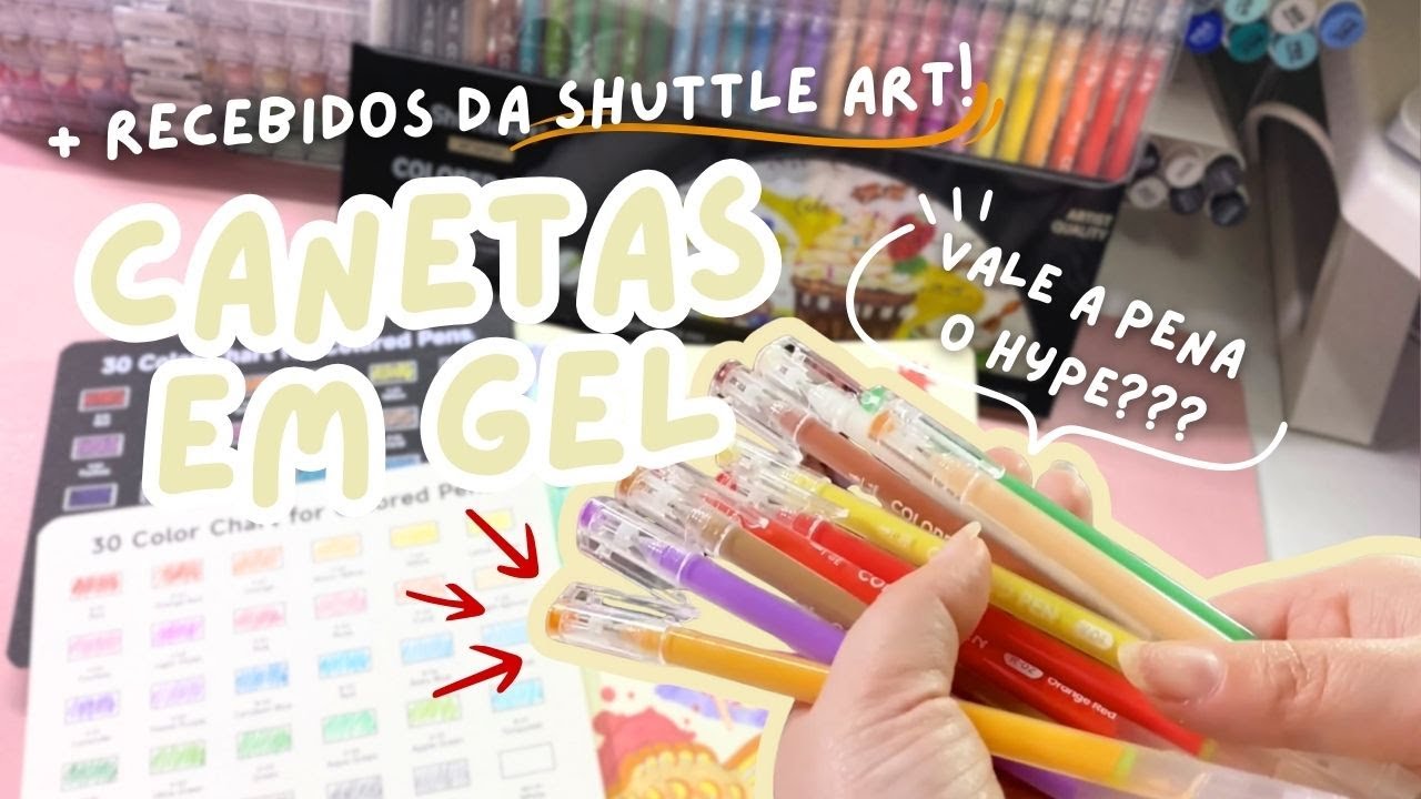 Testando Canetas em Gel da Shuttle Art | Vale a Pena?