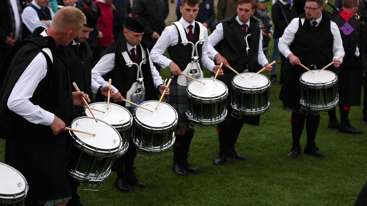 Scottish Power Pipe Band Drum Corps led by Jake Jorgensen