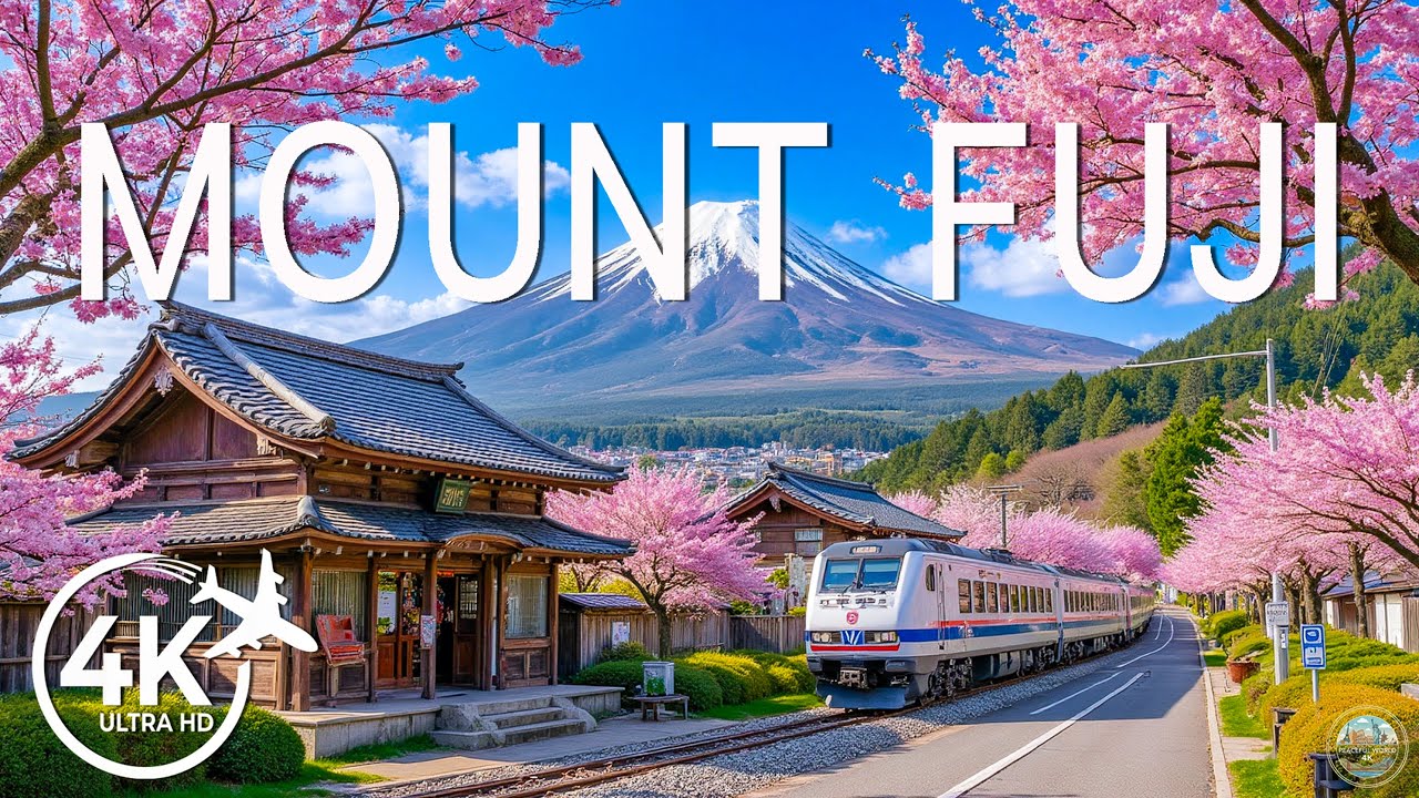 Mount Fuji Spring 4K 🌸 Tranquil Sakura Slopes, Sacred Shrines & Timeless Fuji Stillness
