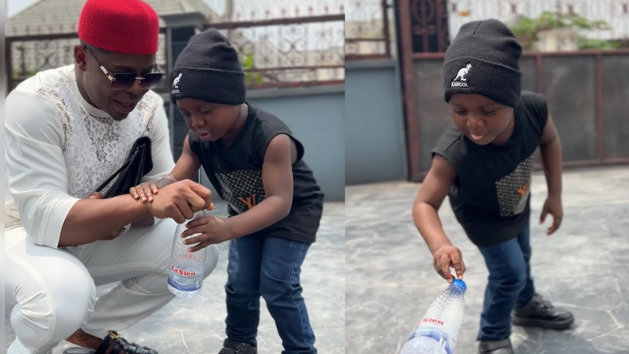 Sabinus son teaching odogwu Malaysia money bottle flip game
