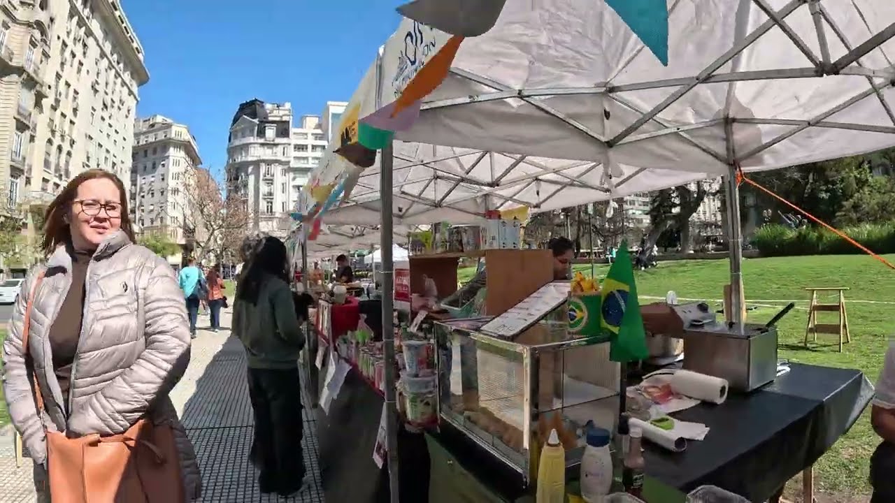 Walking Tour Exploring the Obelisco Area in Buenos Aires 🇦🇷| City Center | 2025