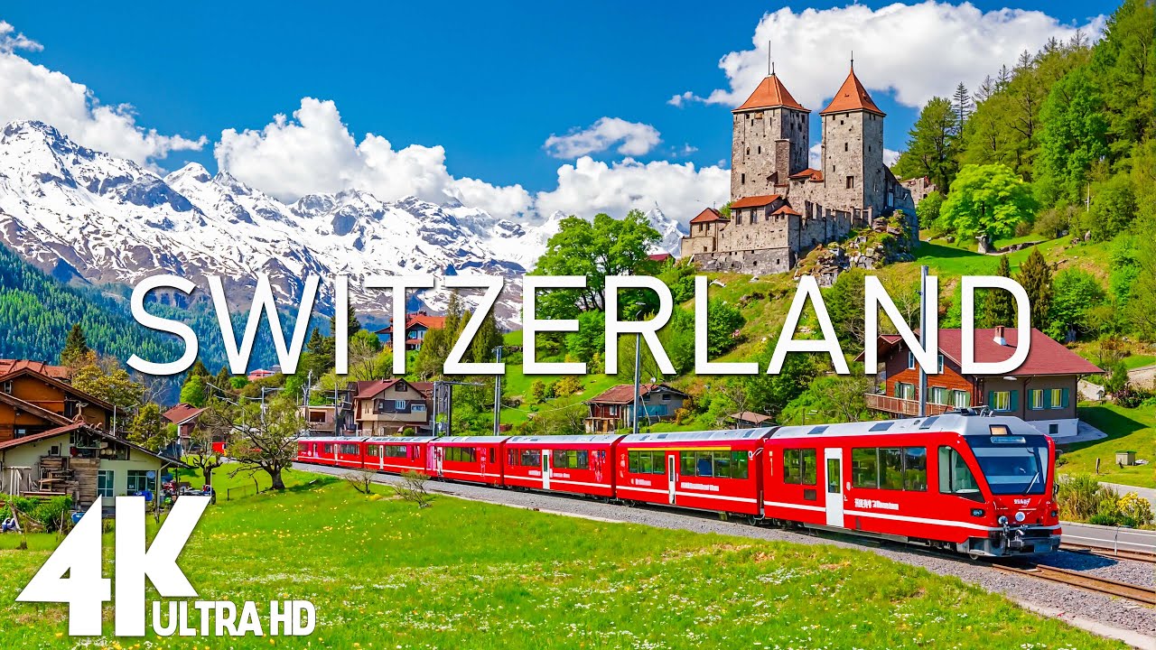 Switzerland 4K ULTRA HD | Towering Peaks, Mirror Lakes & Scenic Trails | Amazing Nature