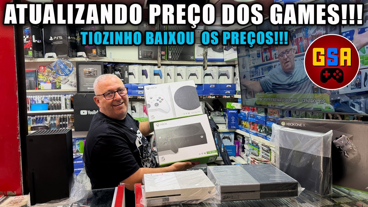 ATUALIZANDO PRE&Ccedil;O DOS GAMES!!! TIOZINHO BAIXOU OS PRE&Ccedil;OS - GSA GAMES