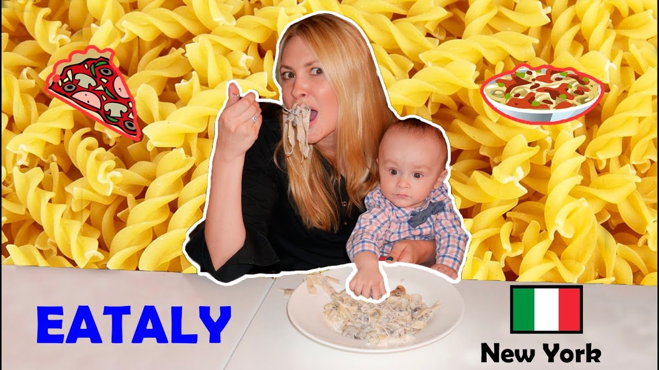 Прогулка по Eataly - рынку итальянских продуктов и деликатесов в центре Нью-Йорка, на Манхеттене.