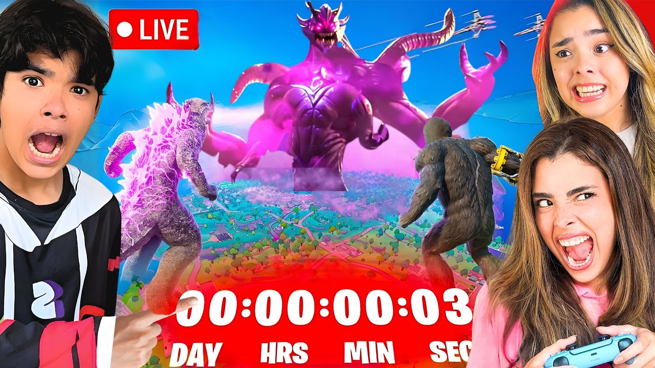 BATALHA ÉPICA NO EVENTO *HORA ZERO* AO VIVO CAPÍTULO 7 no Fortnite!