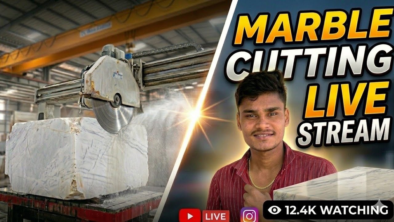 DurgeshReelsCraeter is live Satisfying Marble Cutting LIVE 4K