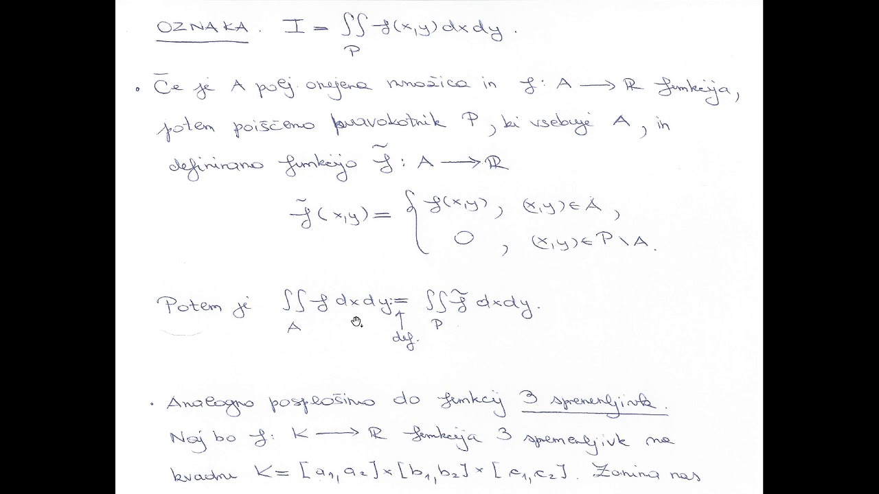 OMA 13.2: Dvojni in trojni integral