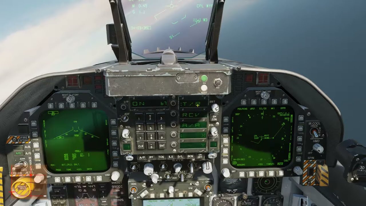 الطيار الالي  coupled  لطائرة   F -18  بعد تحديث : DCS