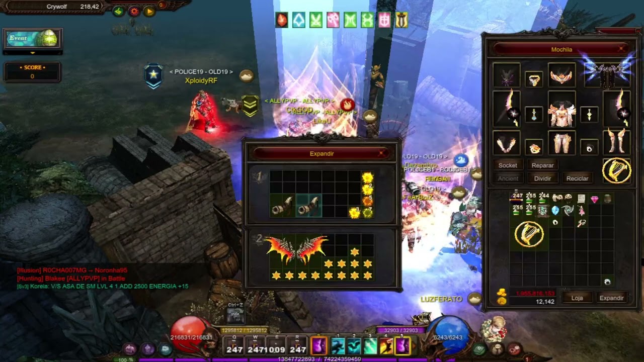MEGAMU - Mapa de batalha ( /battle )  - Slayer lvl 980 - Guild WANTED / Ally