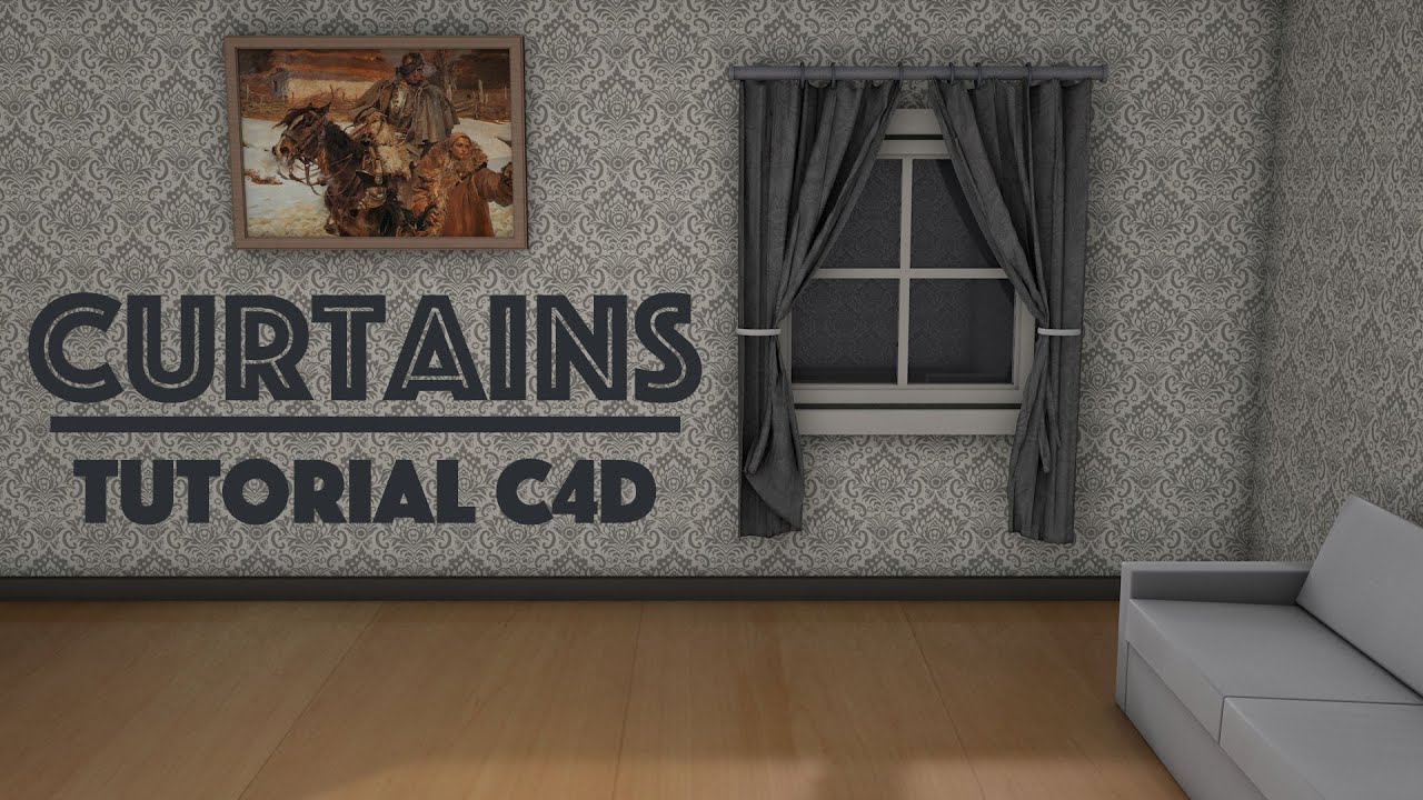 Curtain Tutorial C4D Real Curtains Simulation with belt Cinema 4D