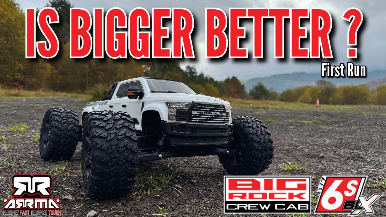 Arrma Big Rock Crew Cab 6S BLX. Первый запуск — настоящий зверь!
