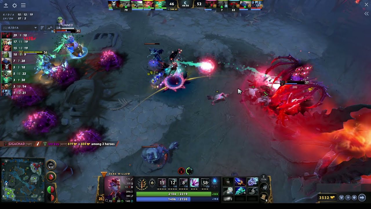 Killing Spree Dark Willow - MVP Support | Dota 2 Outplay