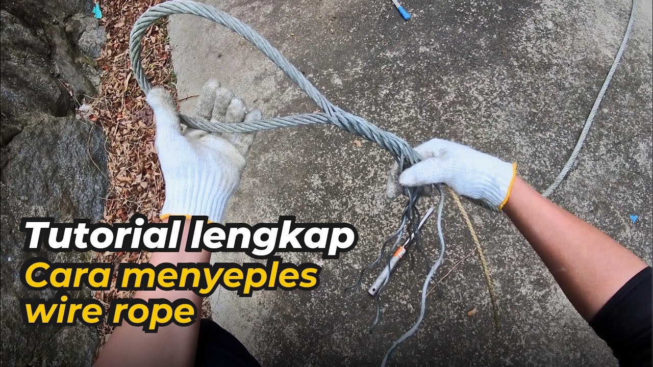 CARA MENYEPLES TALI WIRE SLING ROPE KAPAL TRWAL JEPANG