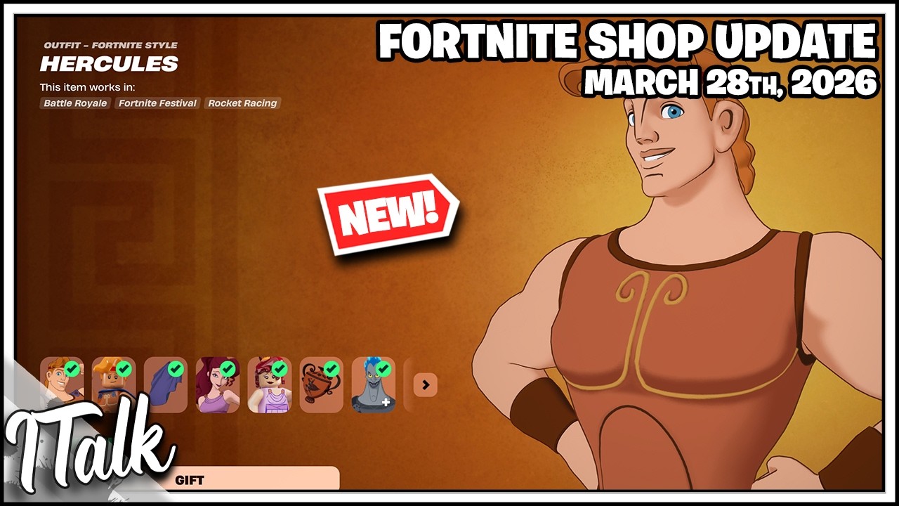 В магазине Fortnite появился *НОВИНКА*! Геркулес в Fortnite! [28 марта 2026 г.] (Fortnite, Глава 7)