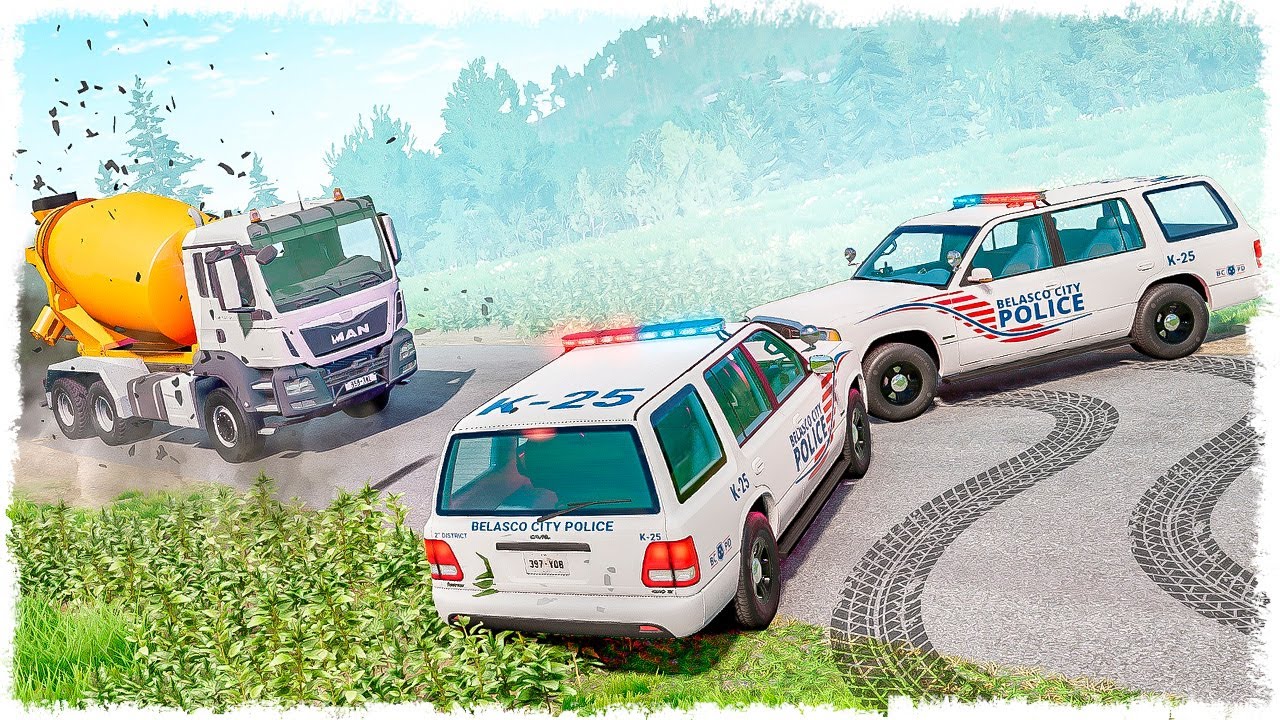 БЕТОНОМЕШАЛКУ НЕ ОСТАНОВИТЬ!!! КОШКИ vs МЫШКИ В BEAMNG!!!