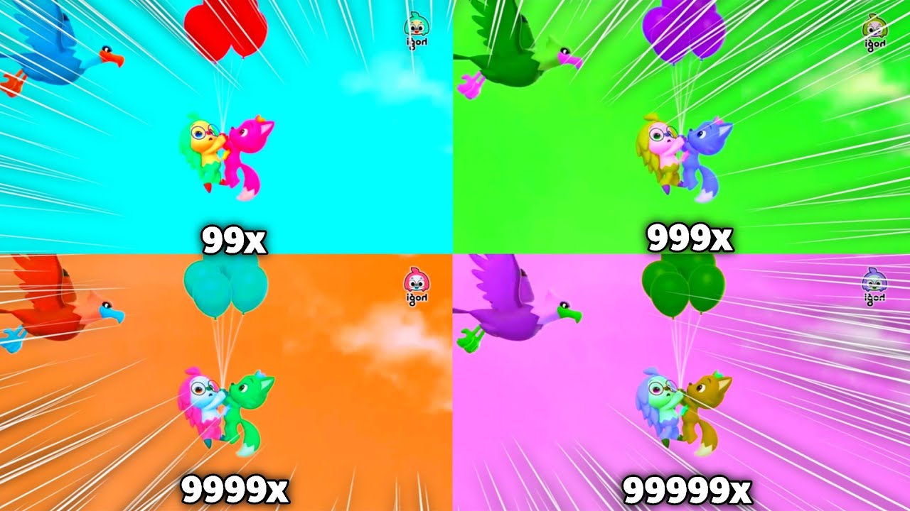 Hogi Is Falling Down Balloon Intro Insanely Fast at 999999x Speed Klasky Csupo Effects!