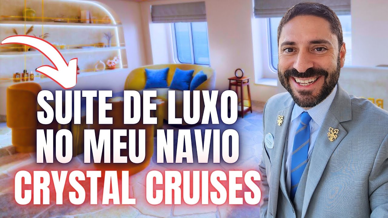 COMO É UMA SUITE DE LUXO NA CRYSTAL CRUISES? Cabine no Cruzeiro Crystal Symphony por Diogo Kyrillos
