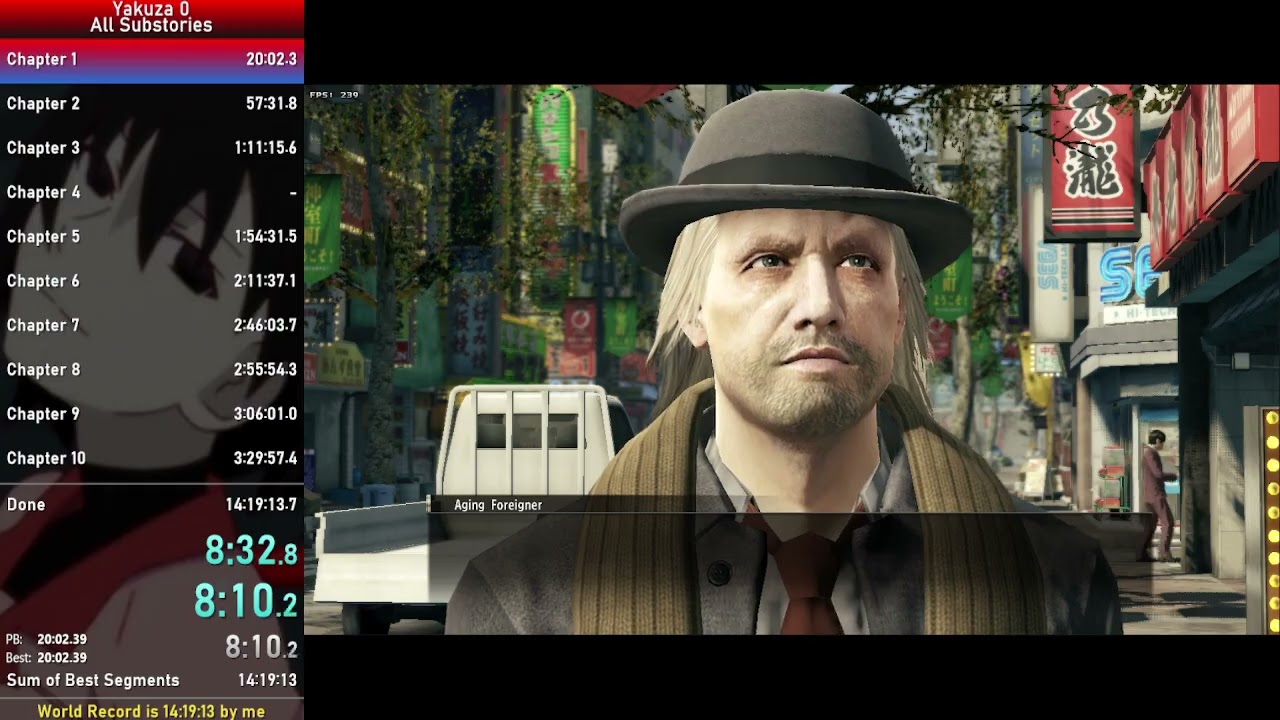 Yakuza 0 All Substories Speedrun 13:50:34 (World Record) [Part 1/2]