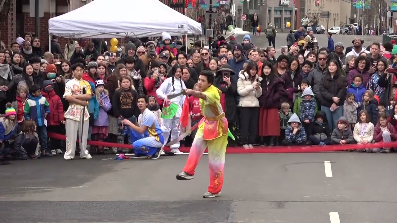 Kung Fu Demonstration at the New Haven Lunarfest Parade, 2026