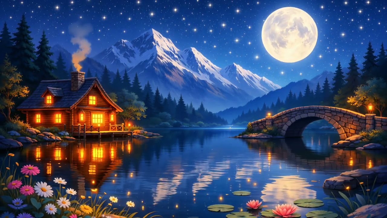 Quiet Lakeside Cabin Piano for Deep Sleep | Warm Medieval Lo-Fi