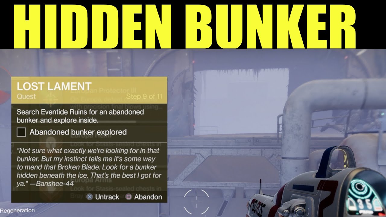 Найдите заброшенный бункер в руинах «Вечерней зари» и исследуйте его МЕСТОПОЛОЖЕНИЕ — Destiny 2