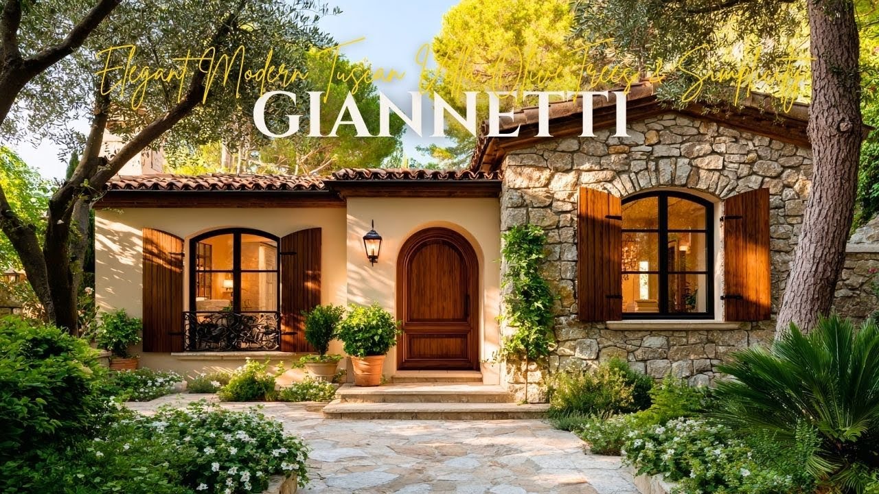 Elegant Modern Tuscan Villa Tour with Giannetti Home   Stone, Olive Trees & Simplicity