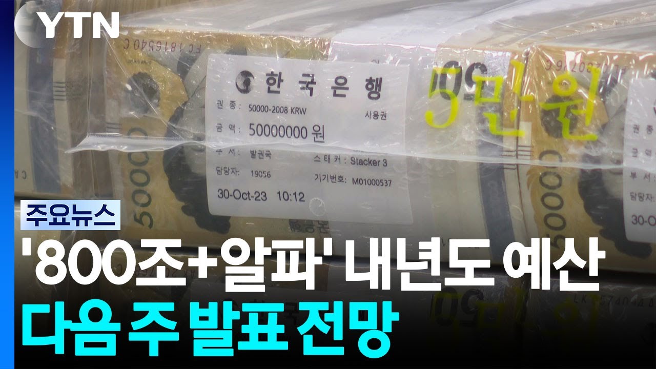 '800조+알파' 내년도 예산 다음주 발표  전망 / YTN
