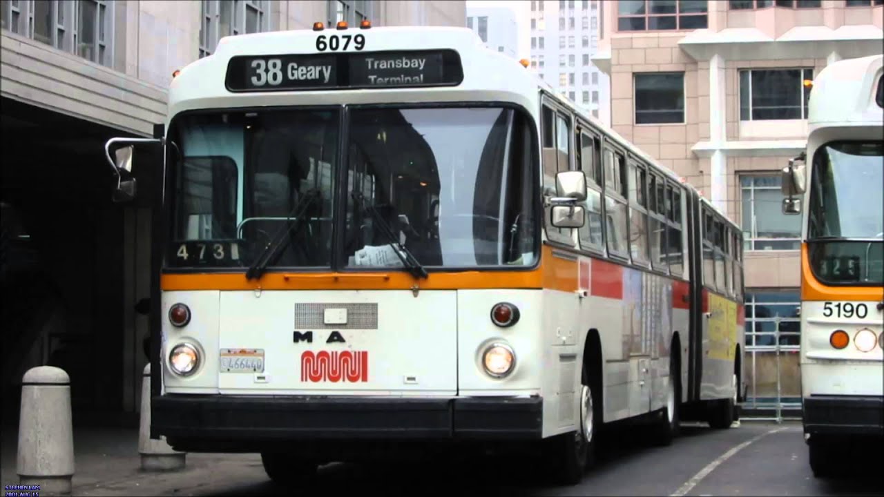 (Bus Engine Sound Recording 巴士引擎聲錄音 Original) San Francisco Bay Area MAN SG310 Muni 6012 Rt.38