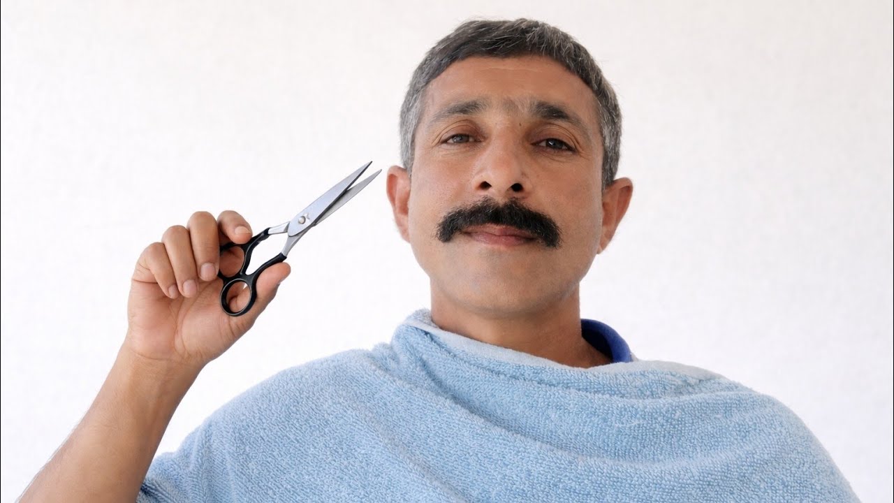 Perfect Mustache & Face Shave | Real Barber ASMR(ASMR 😋 BooS)