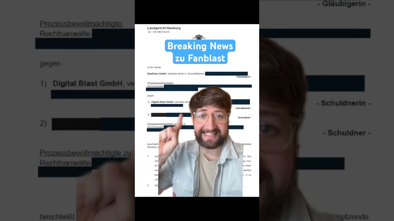 Breaking News im Fall Fanblast