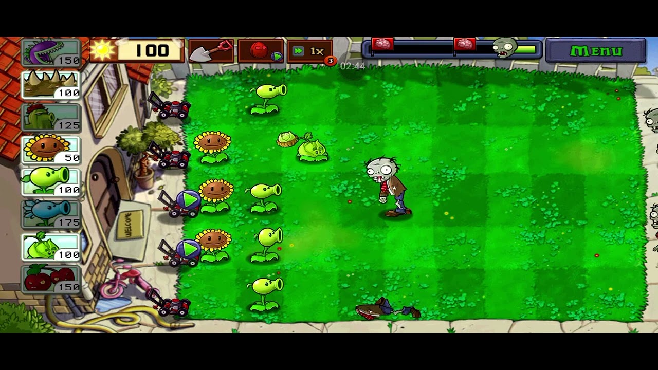 Plants vs zombies gameplay🧟‍♀️🌷